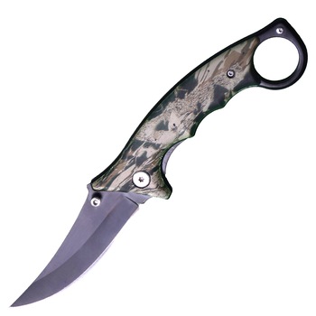 Cutit briceag de buzunar 20 cm Pufo, model militar cu inelar si sistem de blacare lama Cutit briceag de buzunar 20 cm Pufo, model militar cu inelar si sistem de blacare lama