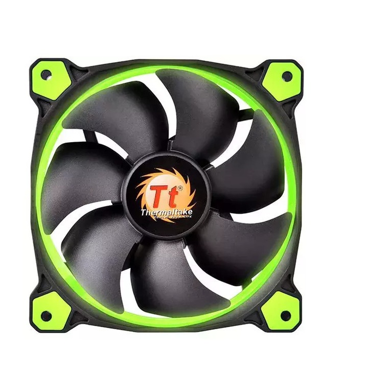 Thermaltake Riing 14 rendszerhűtő ventilátor - zöld LED (CL-F039-PL14GR-A)