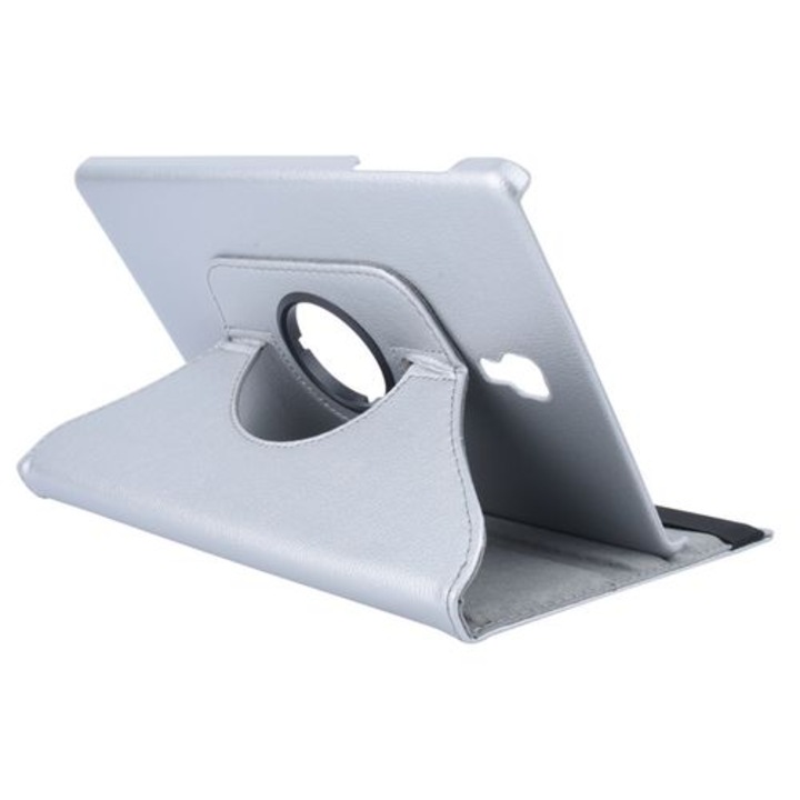 Tablete Samsung Galaxy Tab A 10.5 (2018, T590, T595) - husa pentru tableta din piele cu clapa argintie
