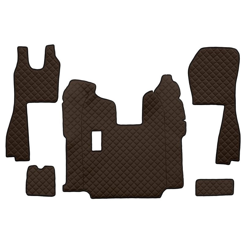 Set 5 covorase camion F-Core, Piele-ECO, SCANIA L,P,G,R,S, P,G,R,T, transmisie manuala, scaune standard, Maro