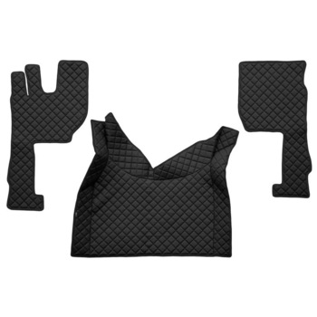 Set 3 covorase camion F-Core, Piele-ECO, pentru VOLVO FH 16 II, transmisie automata, Negru Set 3 covorase camion F-Core, Piele-ECO, pentru VOLVO FH 16 II, transmisie automata, Negru
