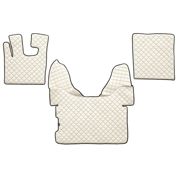 Set 3 covorase camion F-Core, Piele-ECO, pentru DAF XF 105, transmisie automata, Bej