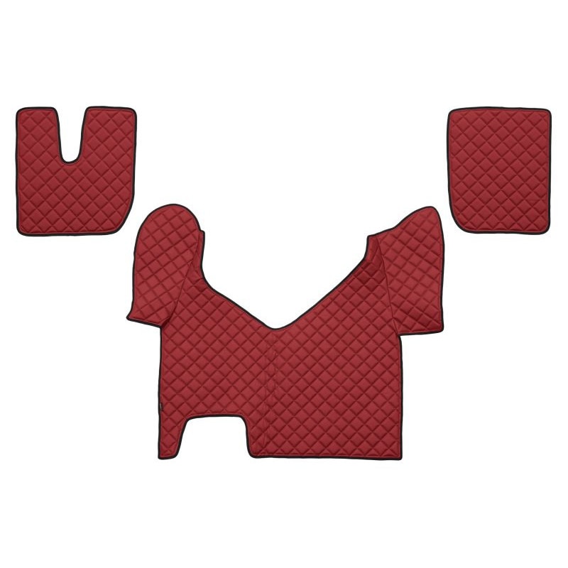 Set 3 covorase camion F-Core, Piele-ECO, pentru IVECO STRALIS, transmisie automata, fabricatie de la 2013, Rosu