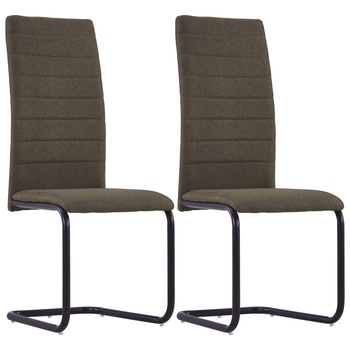 Set 2 scaune bucatarie, vidaXL, Textil/Metal, 42 x 53,5 x 99,5 cm, Maro Set 2 scaune bucatarie, vidaXL, Textil/Metal, 42 x 53,5 x 99,5 cm, Maro