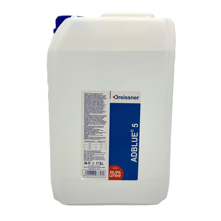 Добавка Dreissner AdBlue с фуния за пълнене, 5 л, За дизелови двигатели Euro 6