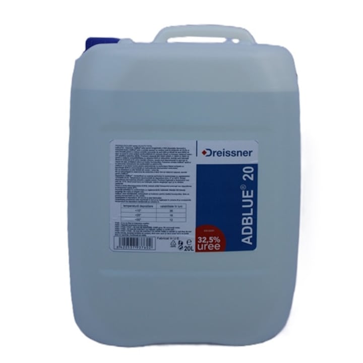Aditiv AdBlue cu palnie umplere, 20L, pentru motoare diesel euro 6, Dreissner