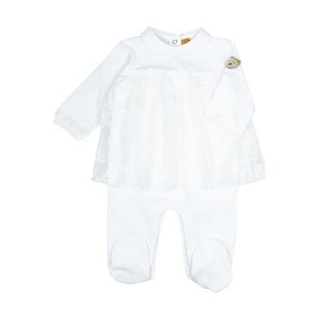 Salopeta festiva Steiff fete, alba, marimea 80 cm, 12 luni Salopeta festiva Steiff fete, alba, marimea 80 cm, 12 luni