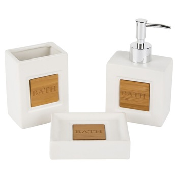 Set savoniera alba din ceramica,alba cu suport pentru periuta de dinti Set savoniera alba din ceramica,alba cu suport pentru periuta de dinti