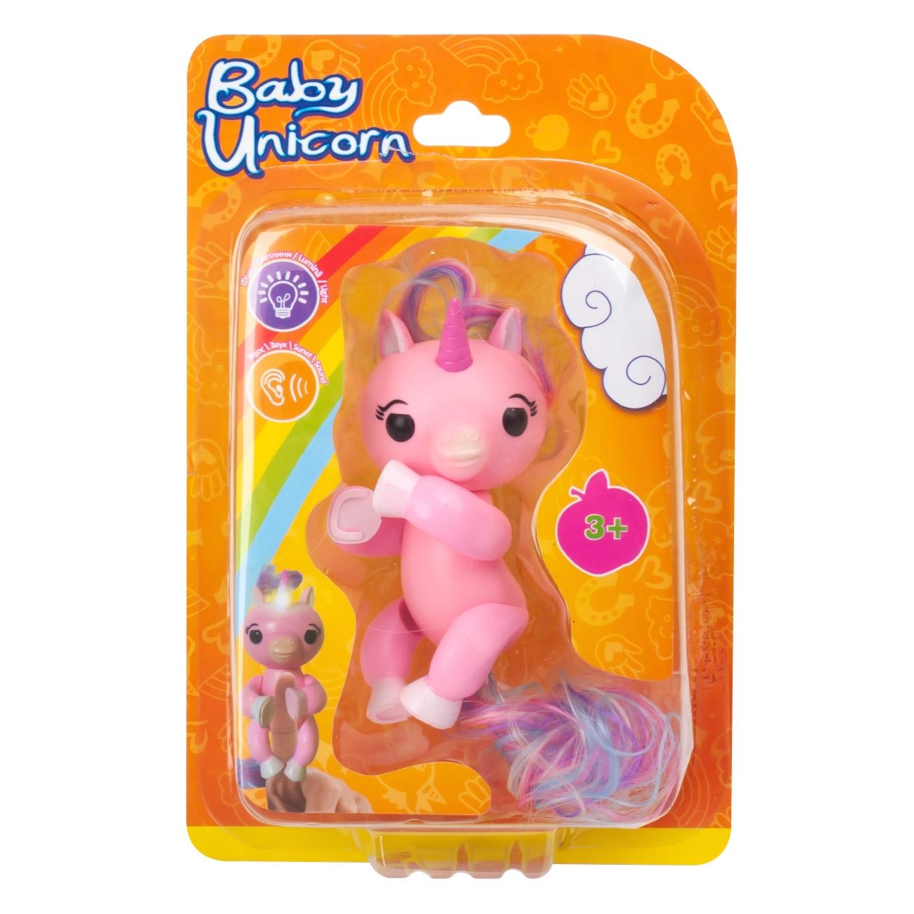 Unicorn magic, Zola®, roz, care te saluta si-i lumineaza nasul, 11x4.5x4,5 cm