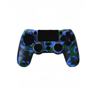 Husa silicon camuflaj albastru digital, pentru controller ps4 Husa silicon camuflaj albastru digital, pentru controller ps4