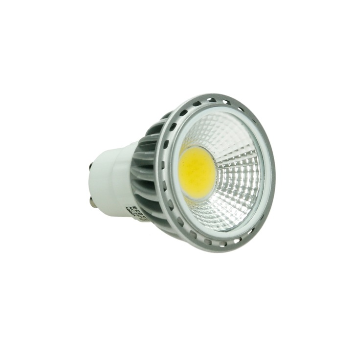 Set 12 spoturi LED COB GU10, ECD Germany, 6 W, incastrabile, 50 x 56 mm, 386 lumeni, 6000 K, lumina rece, A+