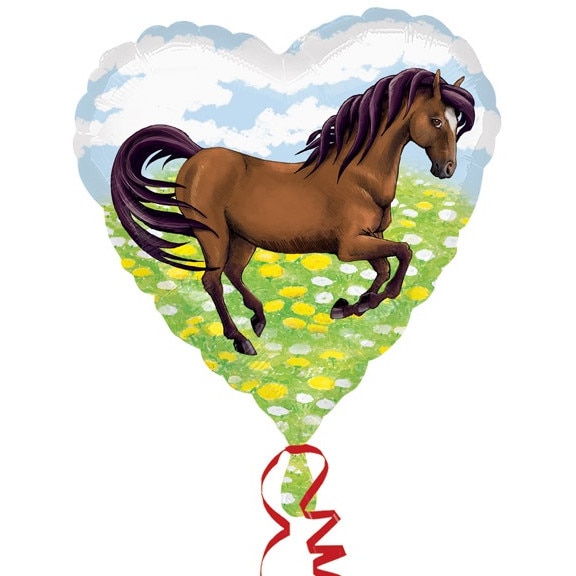 Balon Folie Inima Charming Horse, 45cm, ST - 29491 02