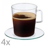set 4 cesti cu 4 farfurii cescute espresso cafea 100 ml sticla termorezistenta simax transparent imagen 49_0_
0