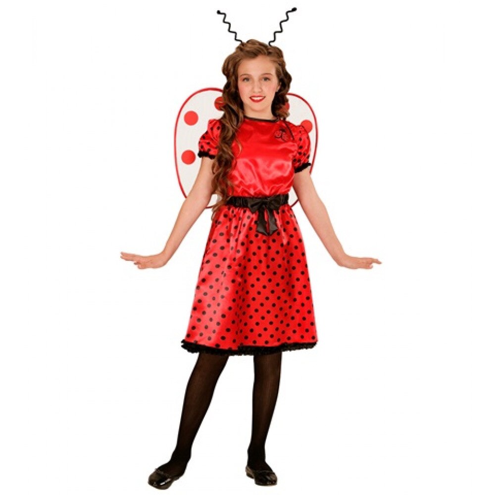 Costum serbare fete Gargarita cu aripi, rosu cu negru,5-6ani, Funny Party Shop