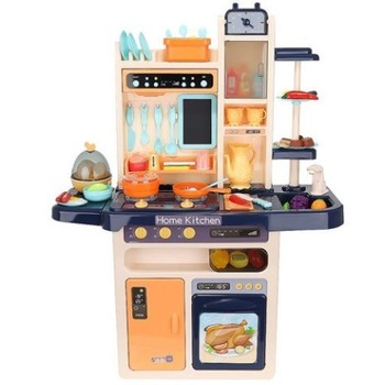 Bucatarie Pentru Copii Completa cu abur, chiuveta cu circuit de apa, frigider, cuptor, fierbator de oua, ustensile, fructe, legume, lumini si sunete, 65 piese Bucatarie Pentru Copii Completa cu abur, chiuveta cu circuit de apa, frigider, cuptor, fierbator de oua, ustensile, fructe, legume, lumini si sunete, 65 piese