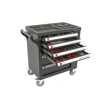 Dulap scule echipat, HBM, 154 piese, negru, 78 x 48 x 105 cm Dulap scule echipat, HBM, 154 piese, negru, 78 x 48 x 105 cm