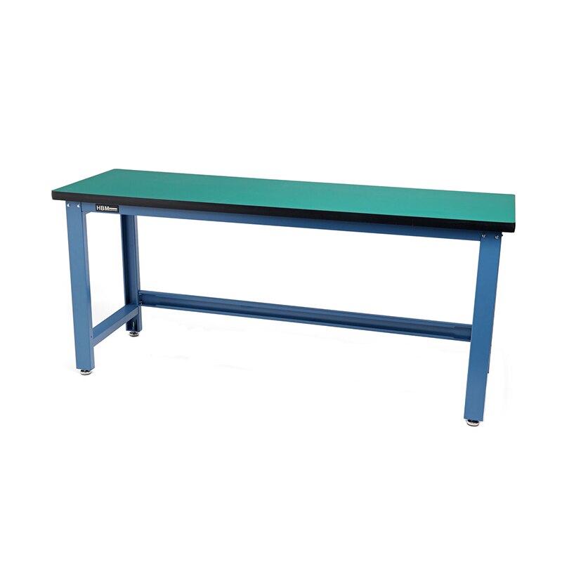 Banc de lucru metalic, HBM, Blat mdf, 2000 x 650 x 885 mm