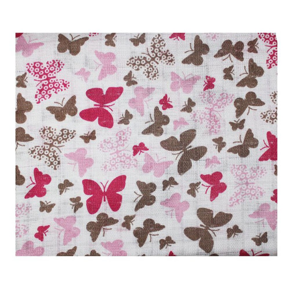 Scutec bumbac, Butterfly, roz, 80 x 70 cm