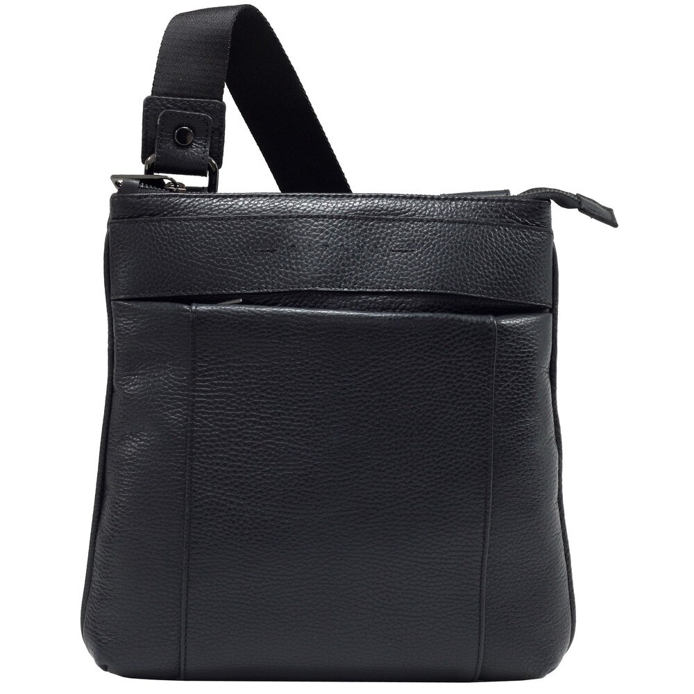 Geanta crossbody pentru barbati Ripani din piele naturala 9649 neagra