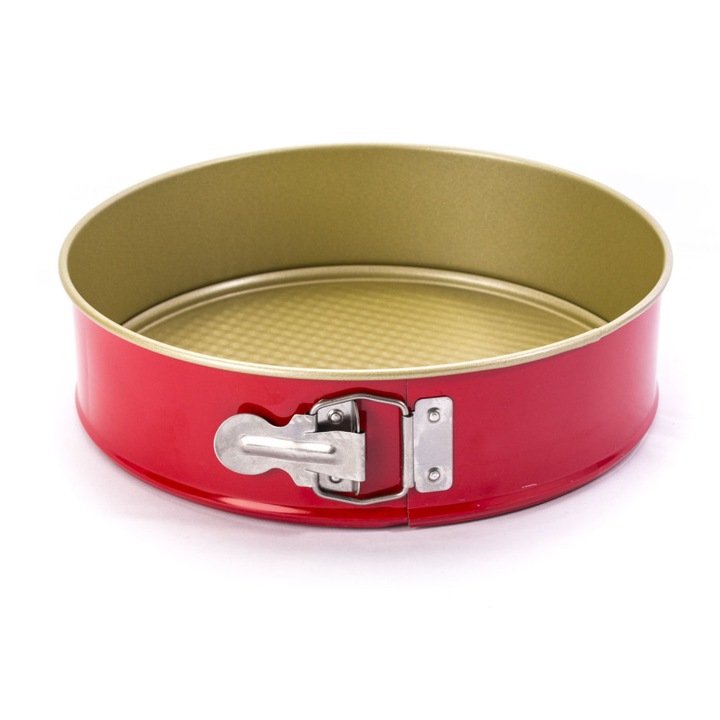 Forma tort 24cm, baza detasabila, invelis antiaderent, rosu, SNB