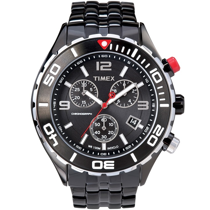 Мъжки часовник Timex T2M758 Quartz Silver, Black