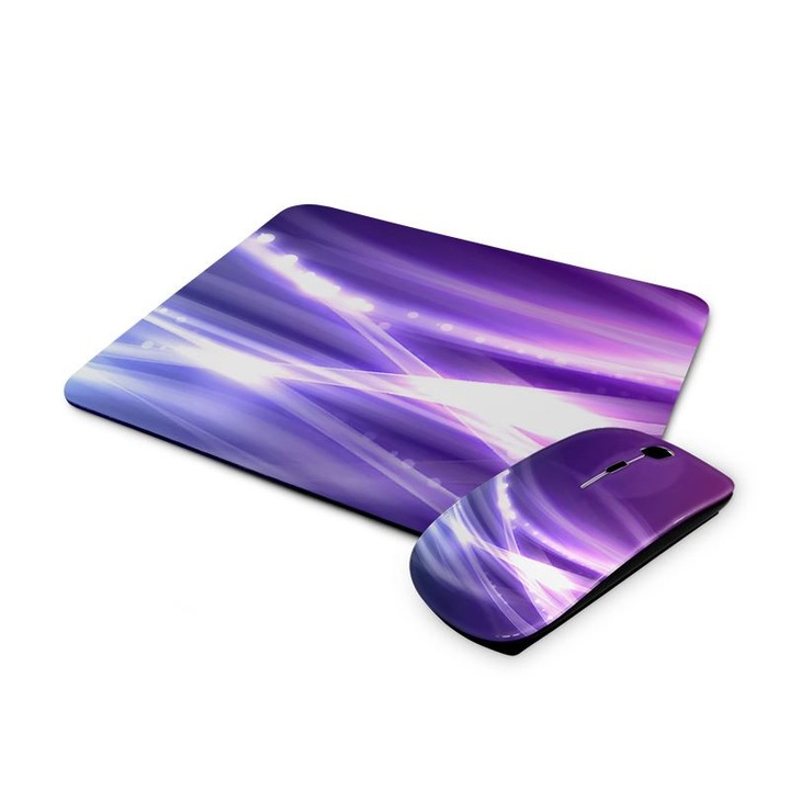 Absztrakt mintás vezetéknélküli egér és egérpad 5