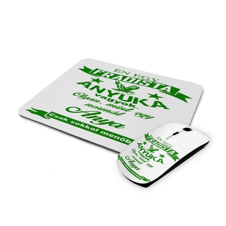 Fradista anyuka mintás vezetéknélküli egér és egérpad 2