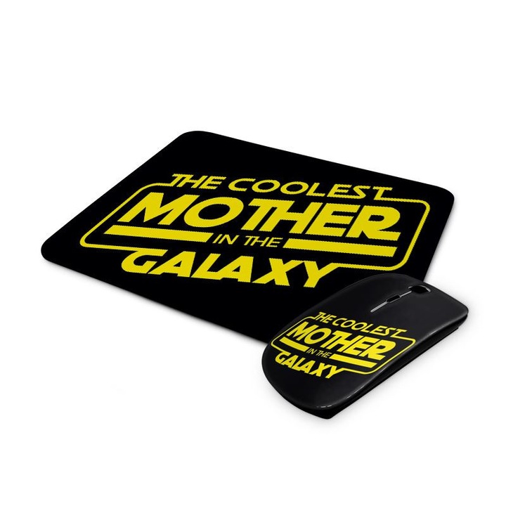 Coolest mother mintás vezetéknélküli egér és egérpad