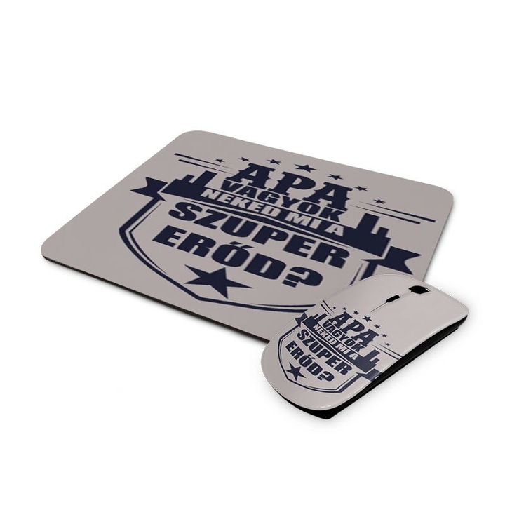 Apa vagyok mintás vezetéknélküli egér és egérpad 2