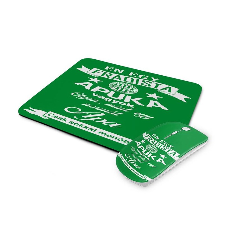 Fradista apuka mintás vezetéknélküli egér és egérpad 1