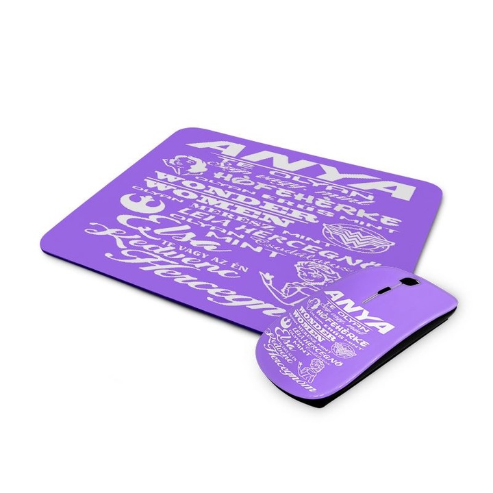 Hercegnőm mintás vezetéknélküli egér és egérpad 3