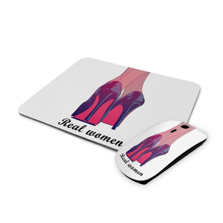 Real women mintás vezetéknélküli egér és egérpad 4