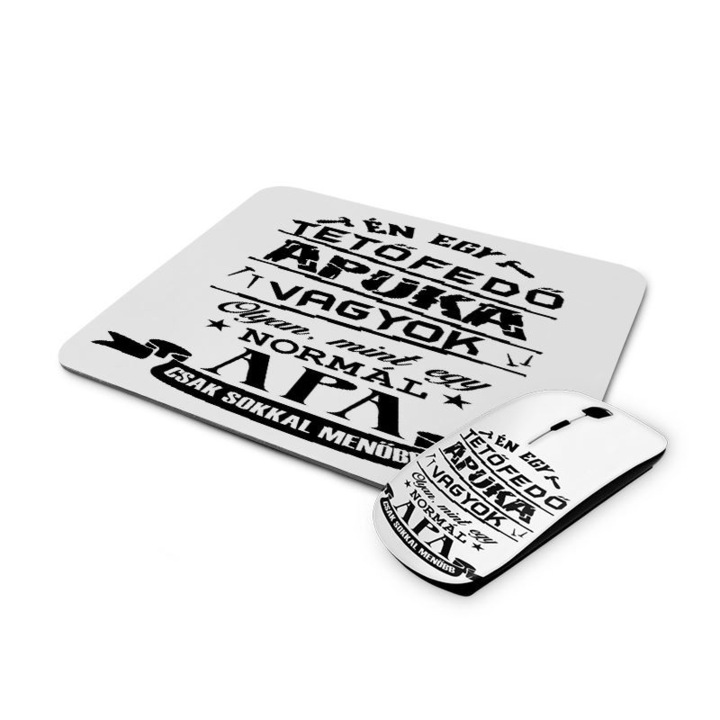 Tetovált anyuka mintás vezetéknélküli egér és egérpad 2