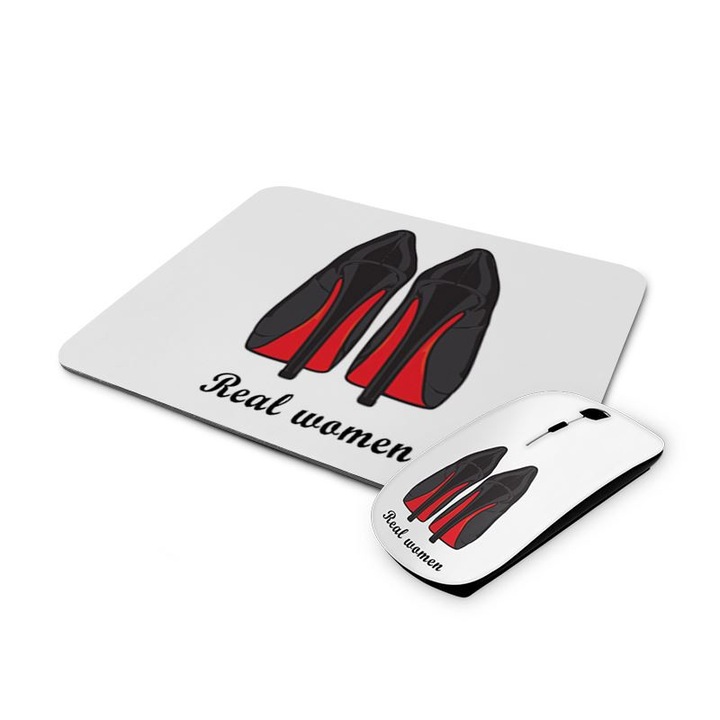 Real women mintás vezetéknélküli egér és egérpad 1