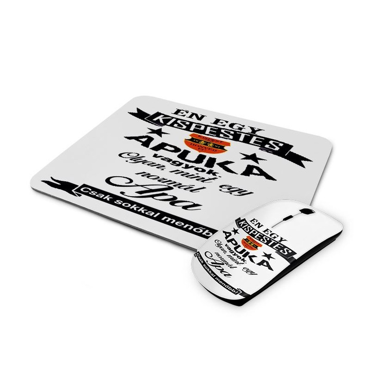 Kispestes apuka mintás vezetéknélküli egér és egérpad 2