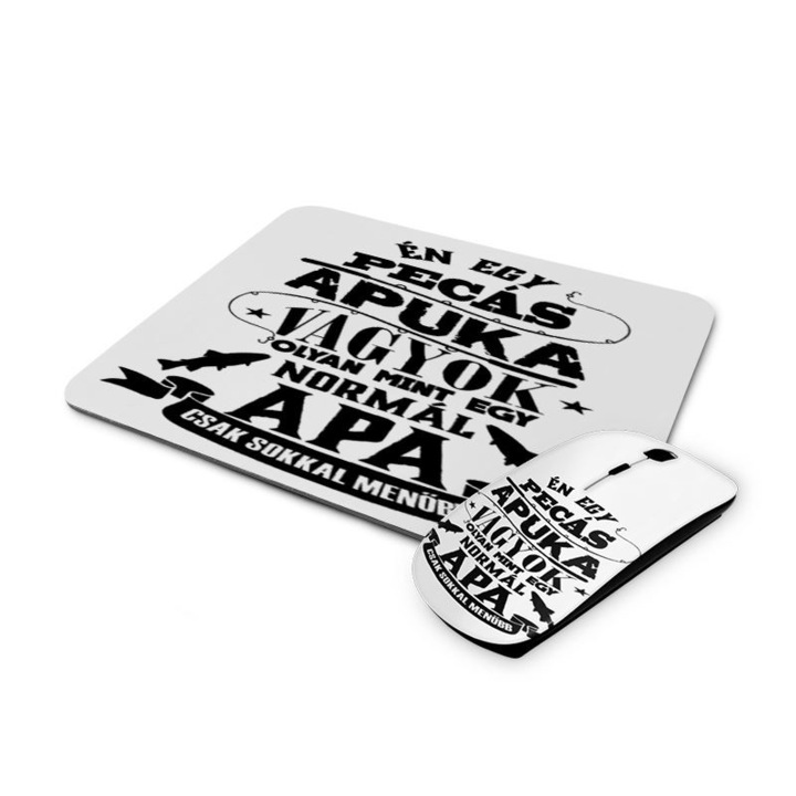 Pecás apuka mintás vezetéknélküli egér és egérpad 6