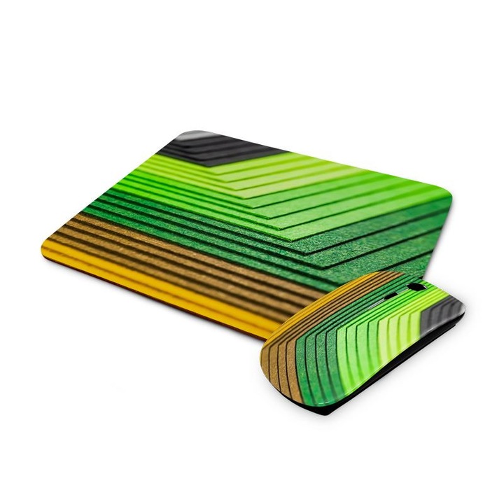 Papír mintás vezetéknélküli egér és egérpad