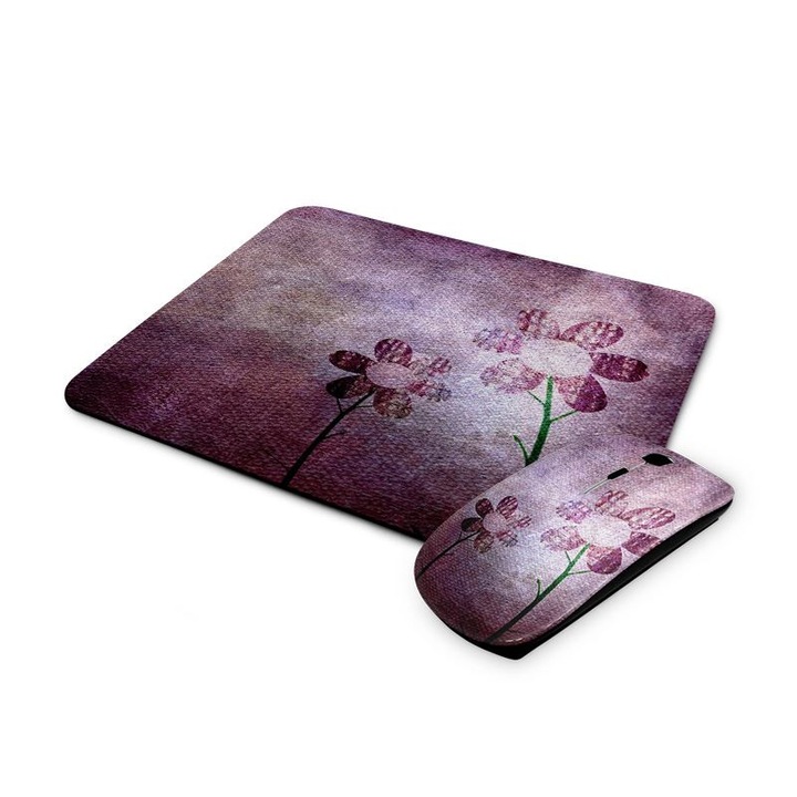 Vintage mintás vezetéknélküli egér és egérpad 2