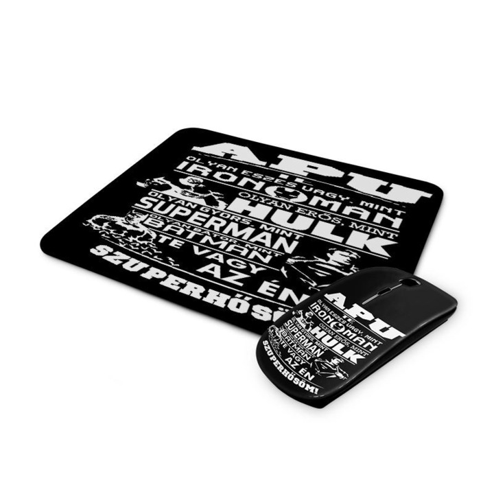 Szuperhősöm mintás vezetéknélküli egér és egérpad 1