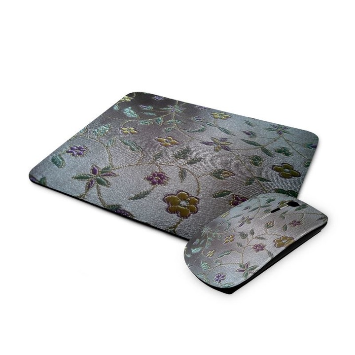 Virág mintás vezetéknélküli egér és egérpad 2