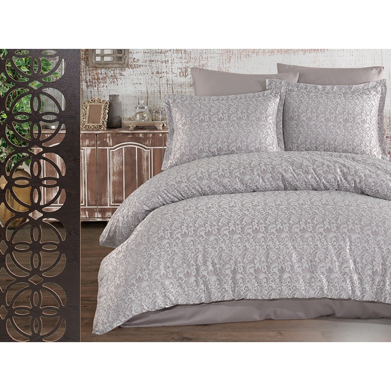 Lenjerie de pat dublu, 6 Piese, Clasy, model Samira Maro , tesatura Jacquard