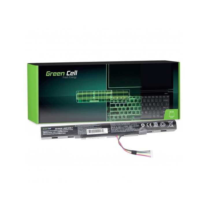 Green Cell AC51 AS16A5K Acer Aspire E 15 E15 E5-575 E5-575G E 17 E17 E5-7 notebook akkumulátor