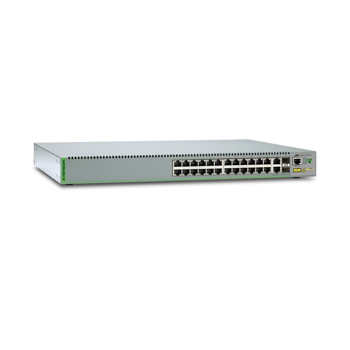Allied Telesis 24 portos PoE+ Fast Ethernet kapcsoló (10/100)