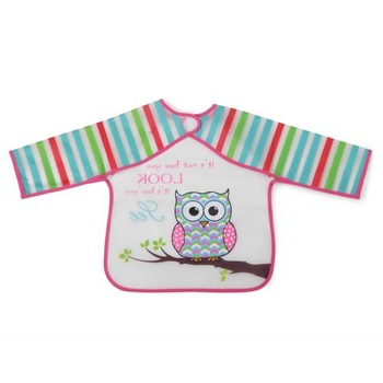 Baveta Cangaroo cu Maneci Messy, Pink Baveta Cangaroo cu Maneci Messy, Pink