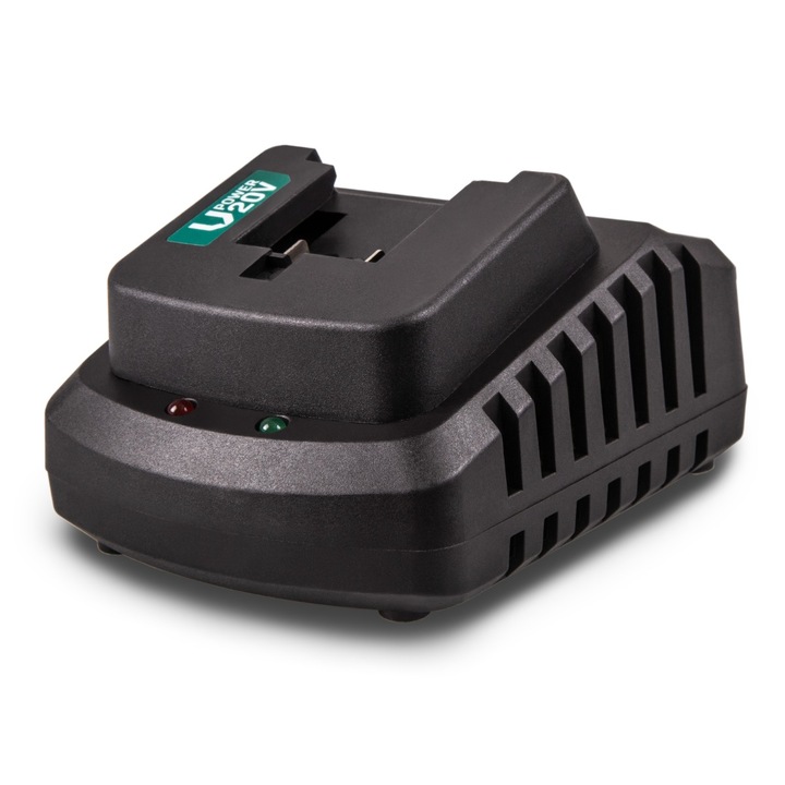 Incarcator rapid 20V VONROC CD802AA, compatibil platforma cu acumulatori VONROC 20V, Negru