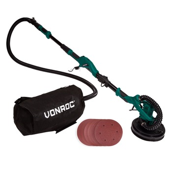 Slefuitor telescopic pereti VONROC, DS502AC, 1050W-225mm, cu sac de colectare praf Slefuitor telescopic pereti VONROC, DS502AC, 1050W-225mm, cu sac de colectare praf
