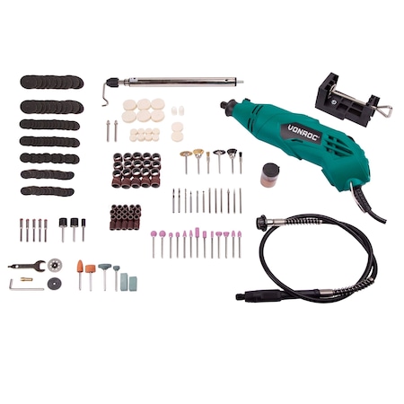 Unealta multifunctionala cu ax flexibil VONROC, S_CT501AC, 160W cu 232 accesorii incluse, Verde/Negru