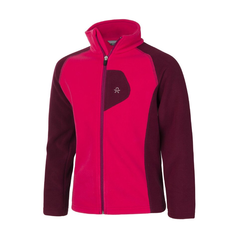 Jacheta fleece Color Kids fete, visiniu/roz, marimea 128-134 cm