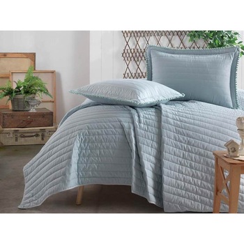 Cuvertura Matlasata, 3 Piese, Clasy, model Pedra Turcoaz, 240x260 cm , Bumbac 100% Cuvertura Matlasata, 3 Piese, Clasy, model Pedra Turcoaz, 240x260 cm , Bumbac 100%