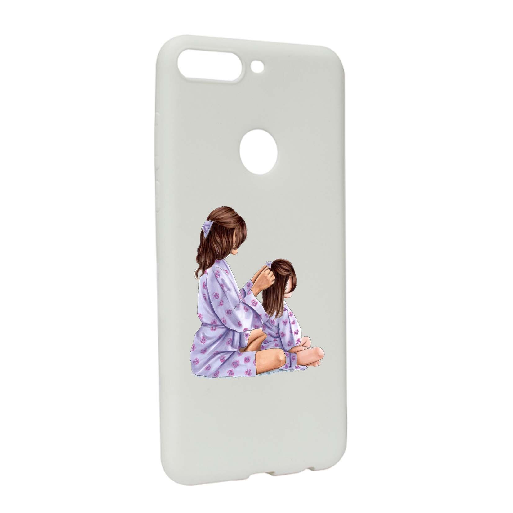 Husa de protectie Mommy's Girl, pentru Huawei Y7 2018 / Y7 Prime 2018, rezistenta la uzura, anti-alunecare, din silicon Premium, W553